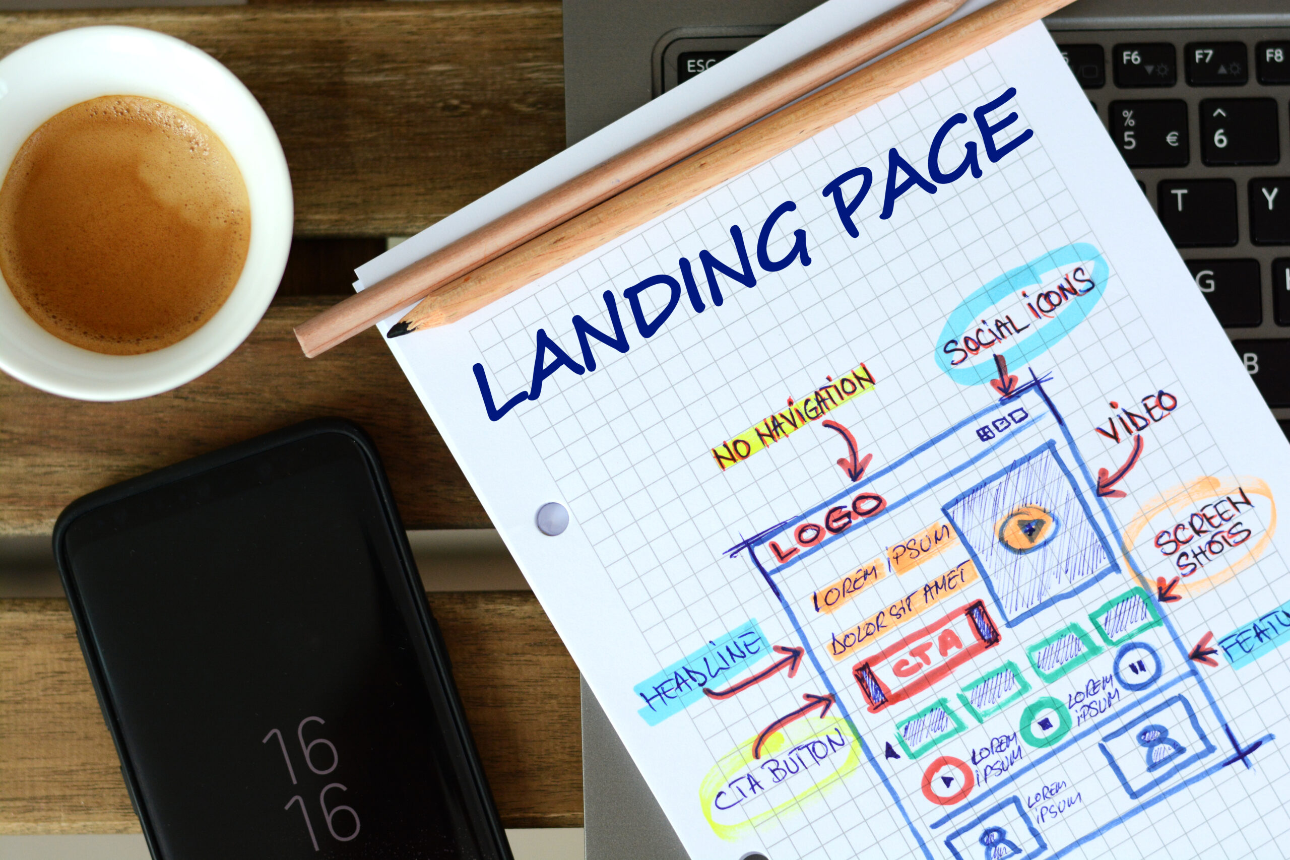graphic design - website landing page designer